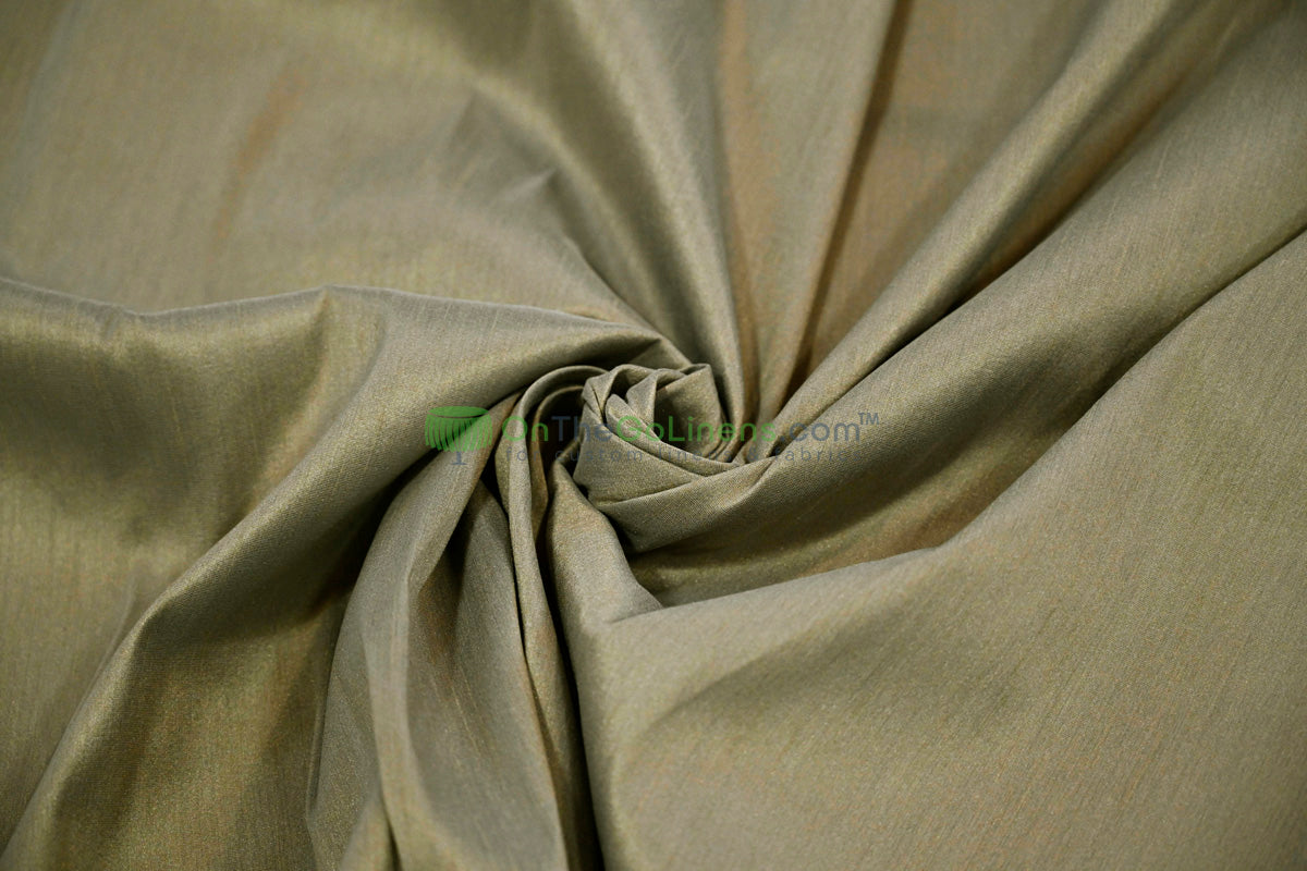 Faux Dupioni Silk Fabric | Imitation Dupioni Silk Fabric by the Yard | 54" Wide | 100% Polyester |