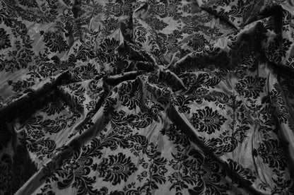 Damask Flocking Black on Black