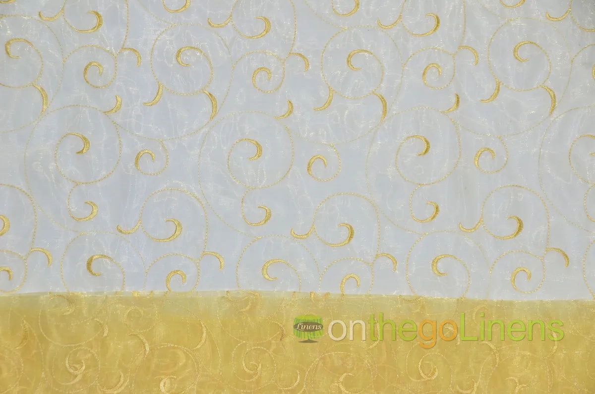 Gold Swirl Organza