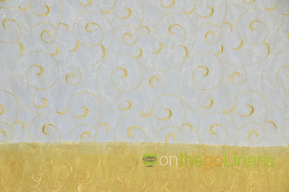 Gold Swirl Organza