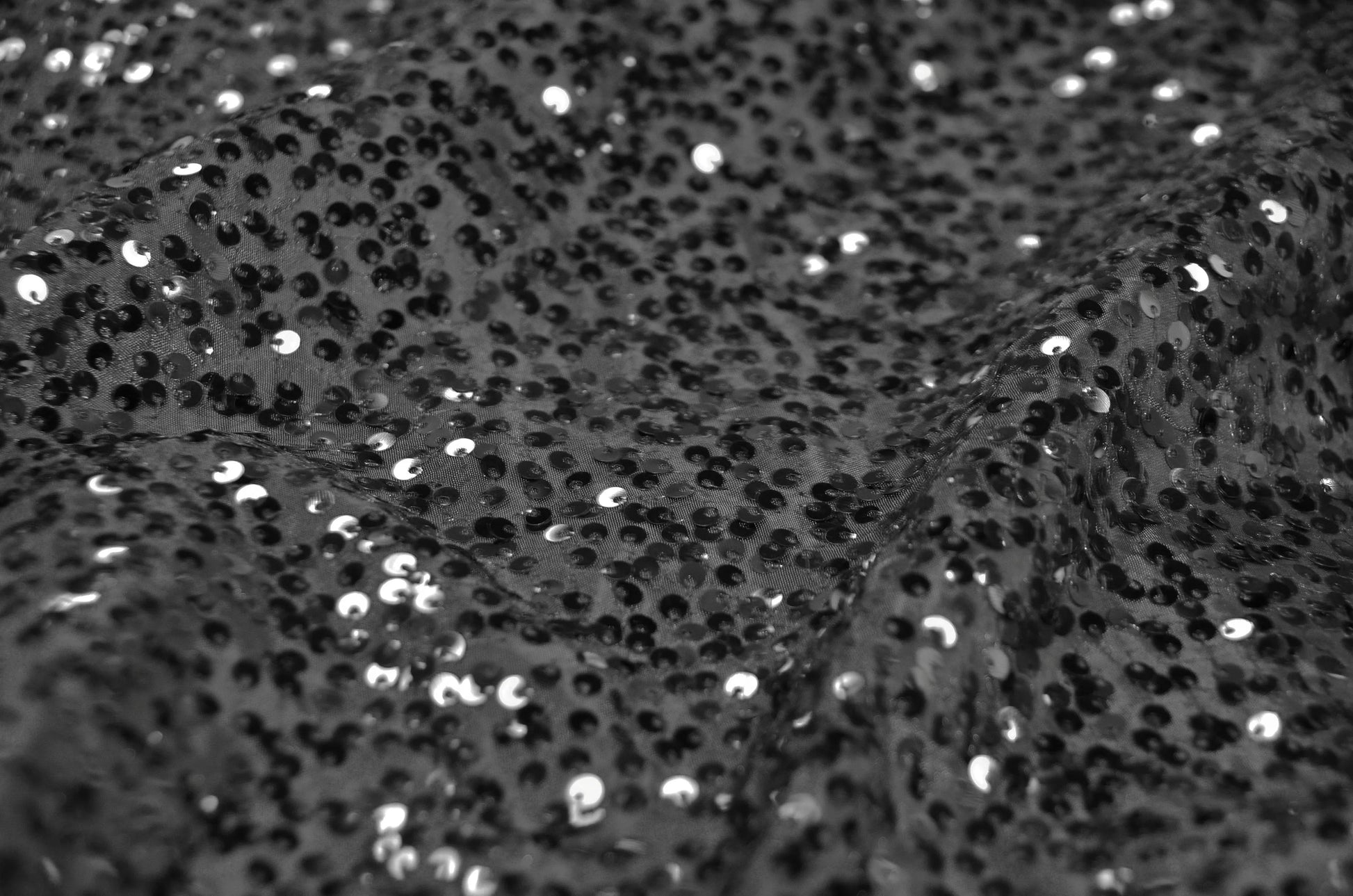 Black Taffeta Sequins