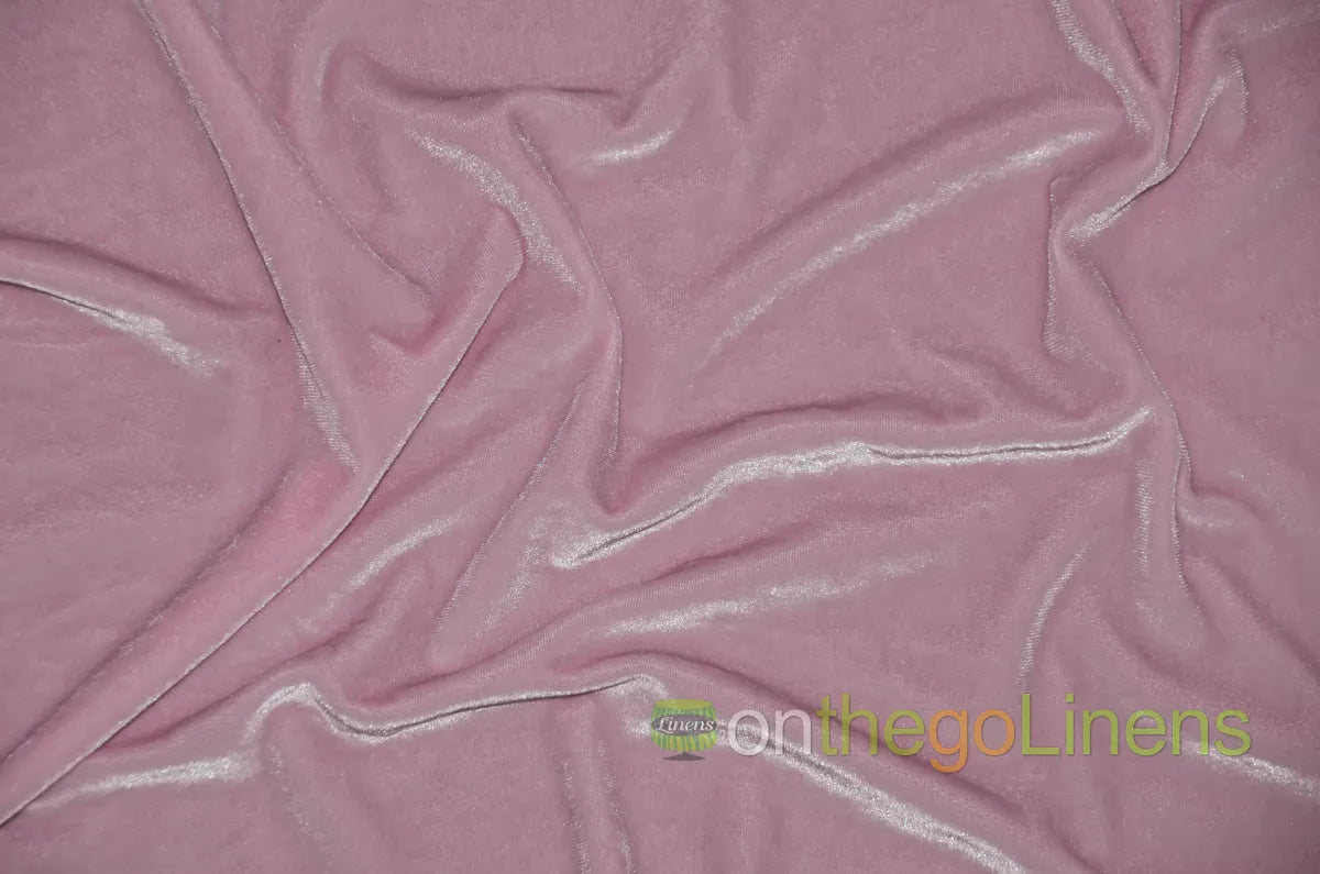 Pink Stretch Velvet