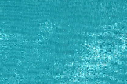 Dark Aqua Mirror Organza