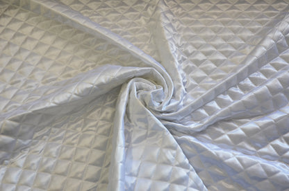 White Quilted Satin