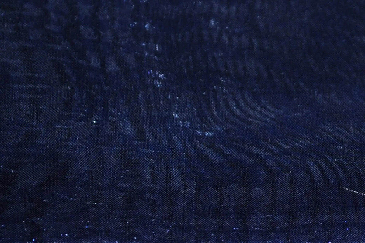 Navy Blue Mirror Organza