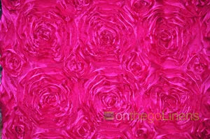 Rosette Satin Fabric by the Yard | 54" Wide | 3d Rose Satin Fabric |