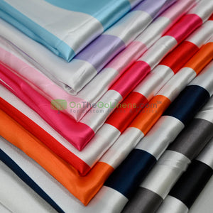 2" Stripe Charmeuse Satin Print Table Runners