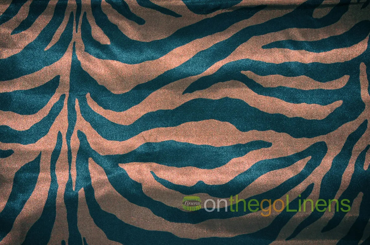 Zebra Print Charmeuse Satin Fabric | Silky Satin Zebra Print Fabric | 100% Polyester |