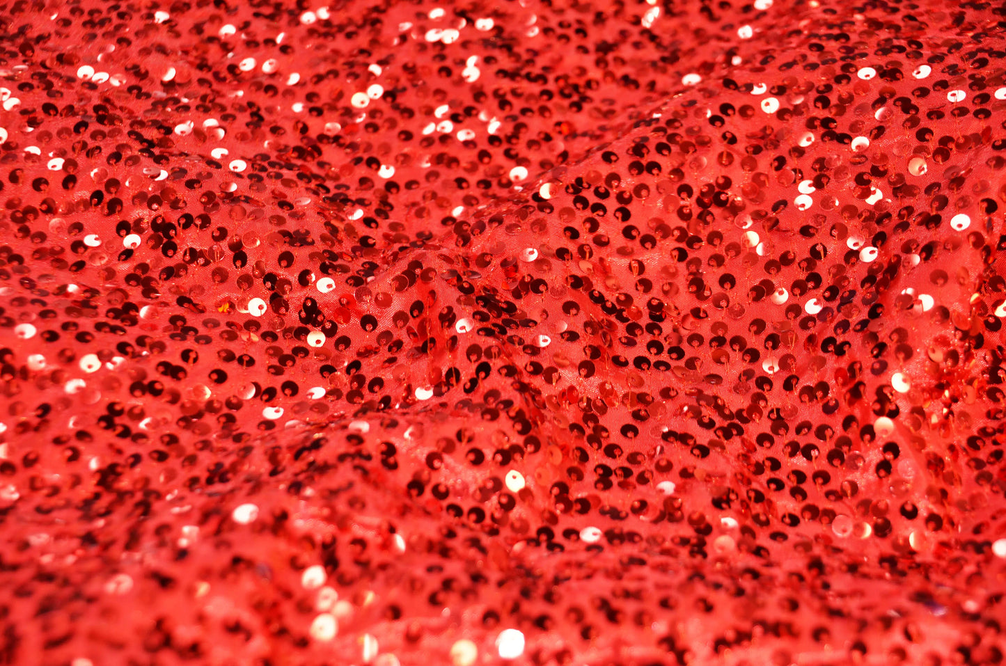 Red Taffeta Sequins