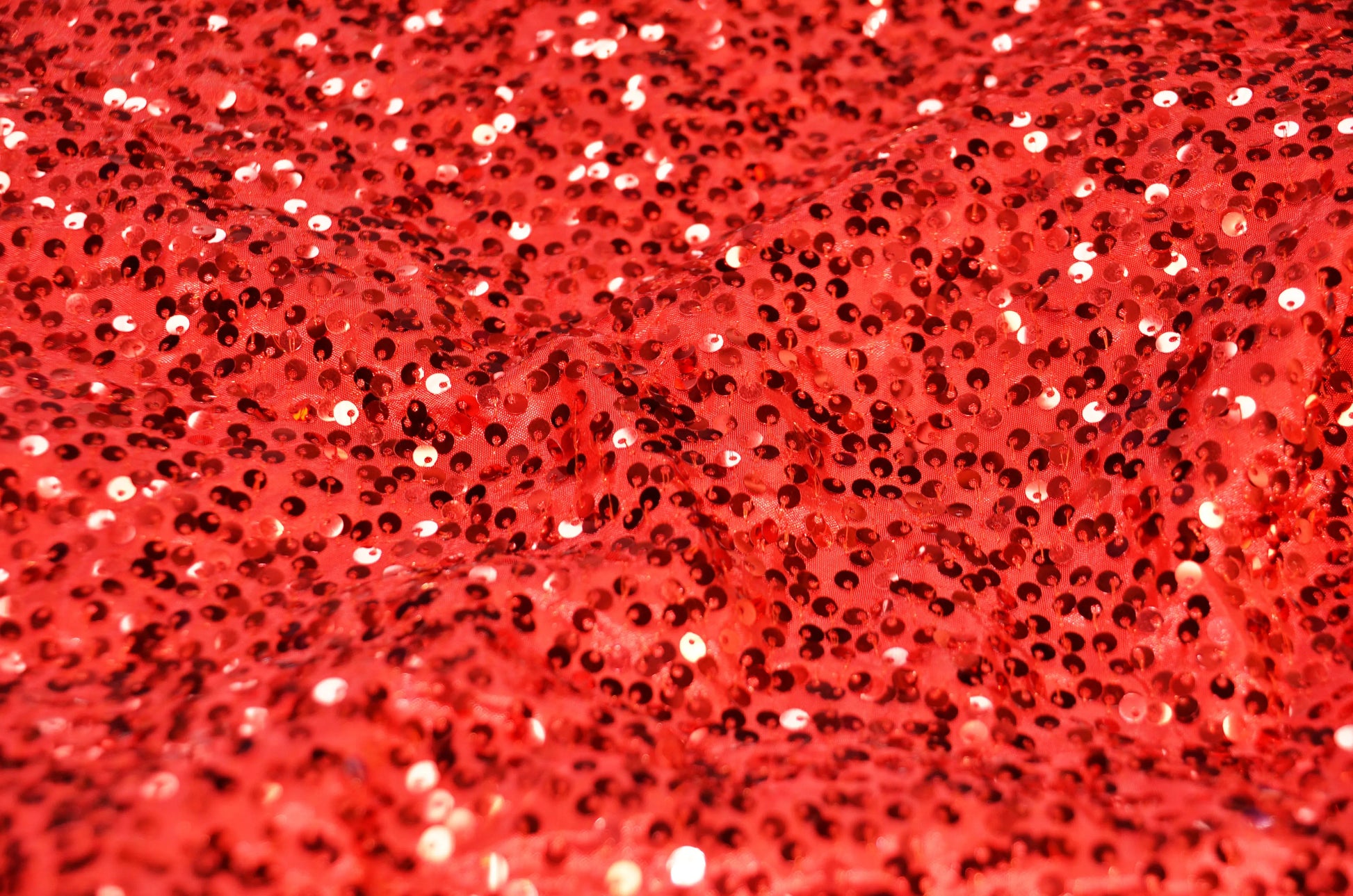 Red Taffeta Sequins