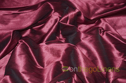Faux Dupioni Silk Fabric | Imitation Dupioni Silk Fabric by the Yard | 54" Wide | 100% Polyester |