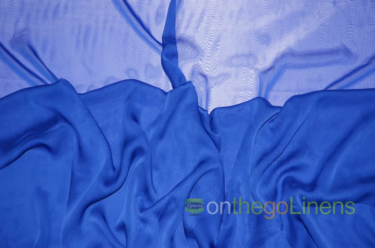 Royal Blue Two Tone Chiffon