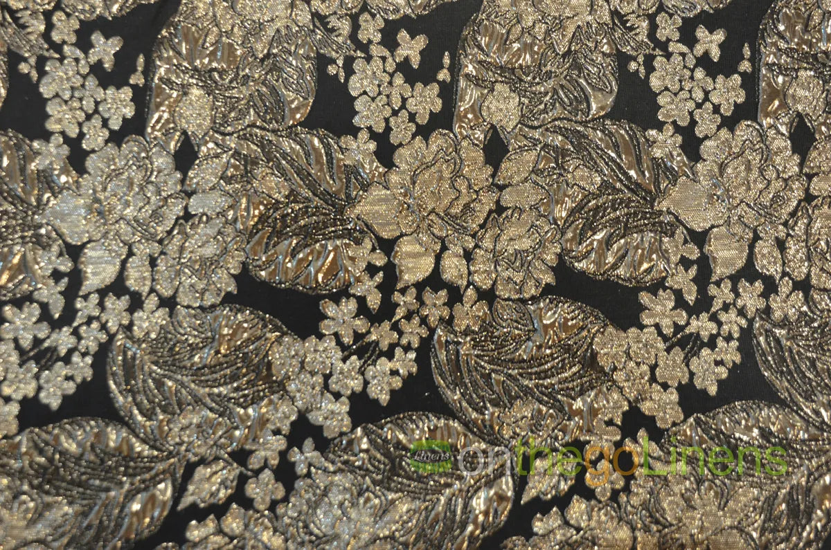 Botanical Jacquard Black Gold