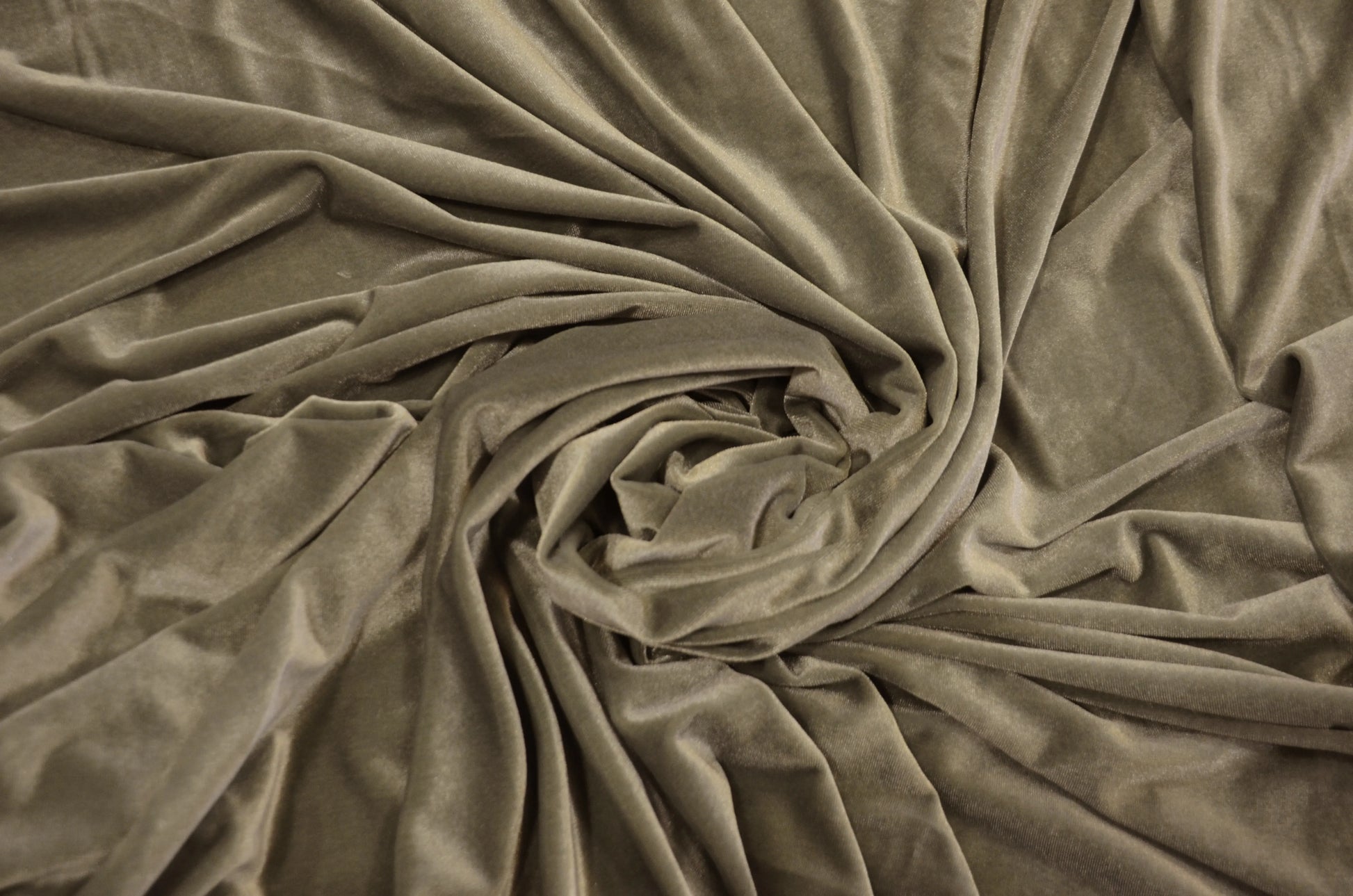 Taupe Stretch Velvet