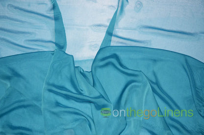 Aqua Two Tone Chiffon
