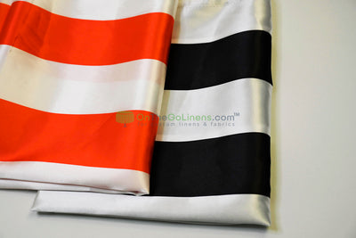 3" Stripe Charmeuse Satin Print Fabrics