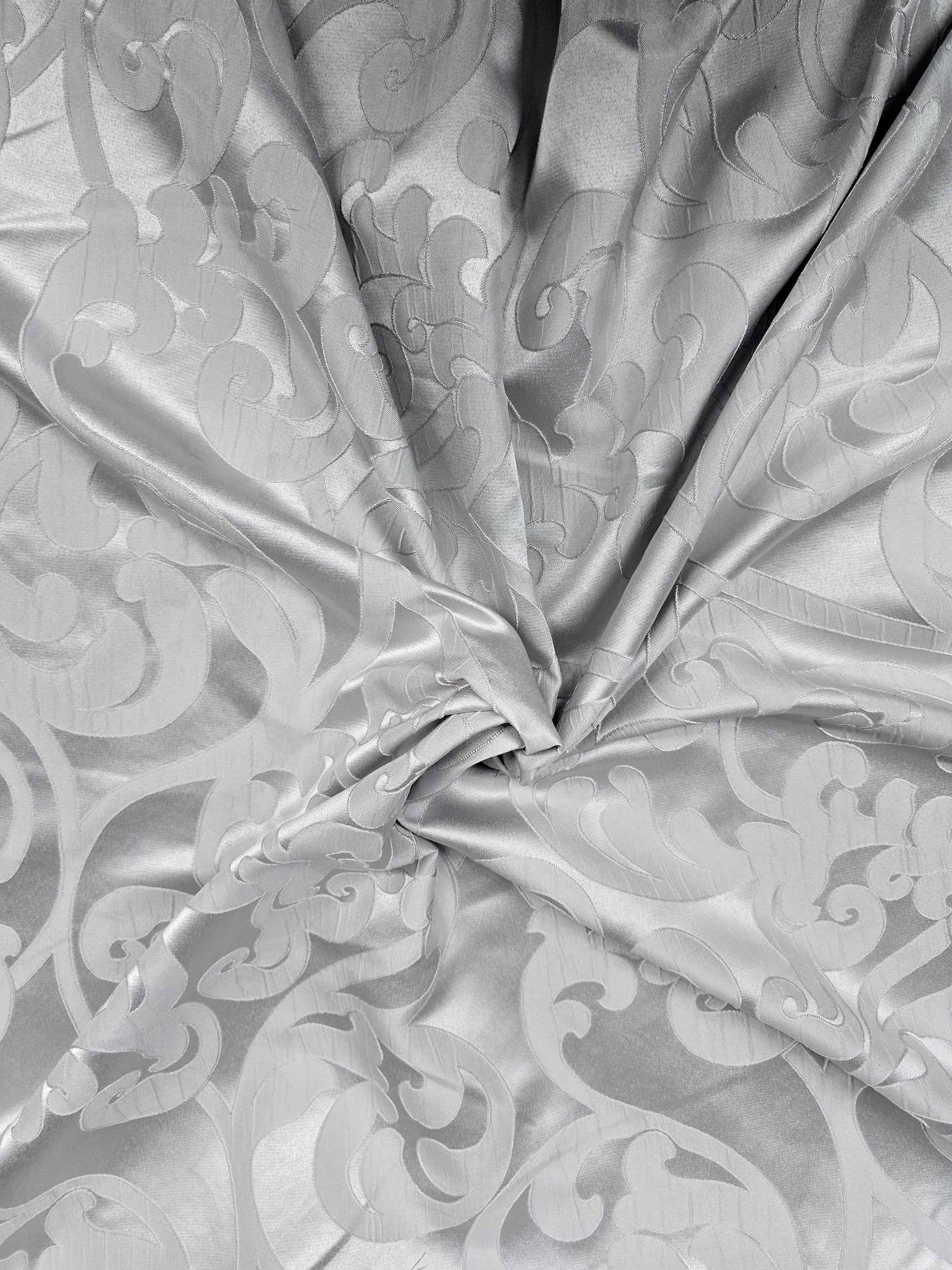 Silver Victorian Damask