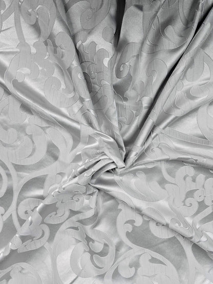 Silver Victorian Damask