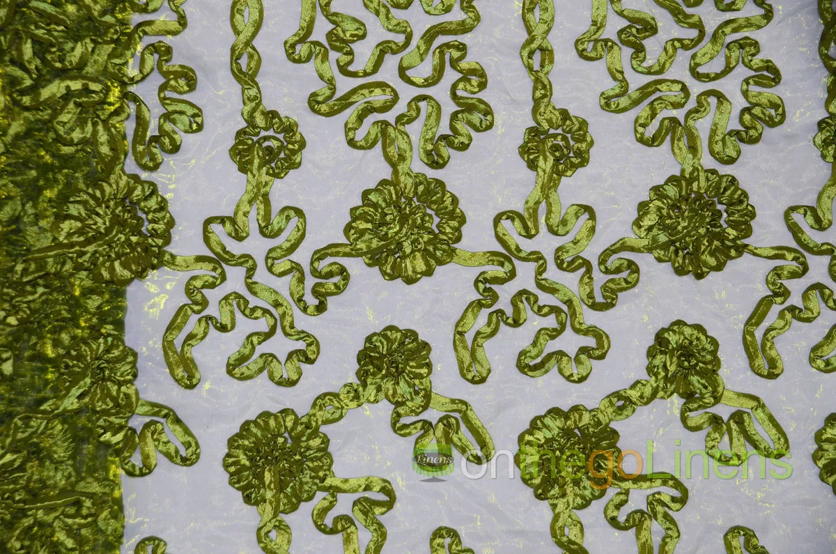 Luxury Organza Fabric by the Yard | Sheer Organza Embroidery Fabric | 54" Wide | Multiple Colors |