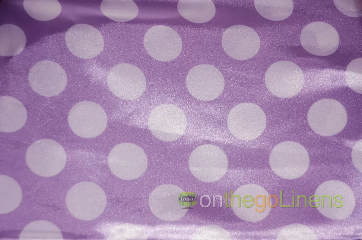 Polka Dot Charmeuse Satin Print Fabric by the Yard | 60" Wide | Large Dots |