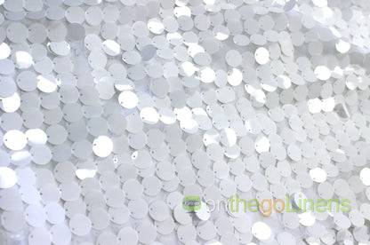 Payette Sequins Table Linens | Paillette Fish Scale Sequins Tablecloths | Multiple Colors |