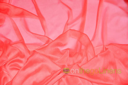 Dark Coral Two Tone Chiffon
