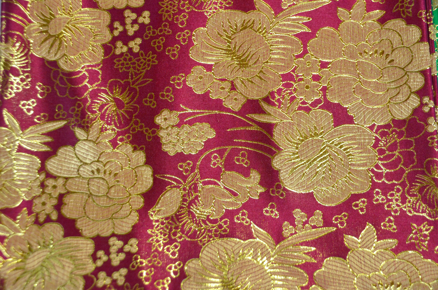 Burgundy Metallic Brocade
