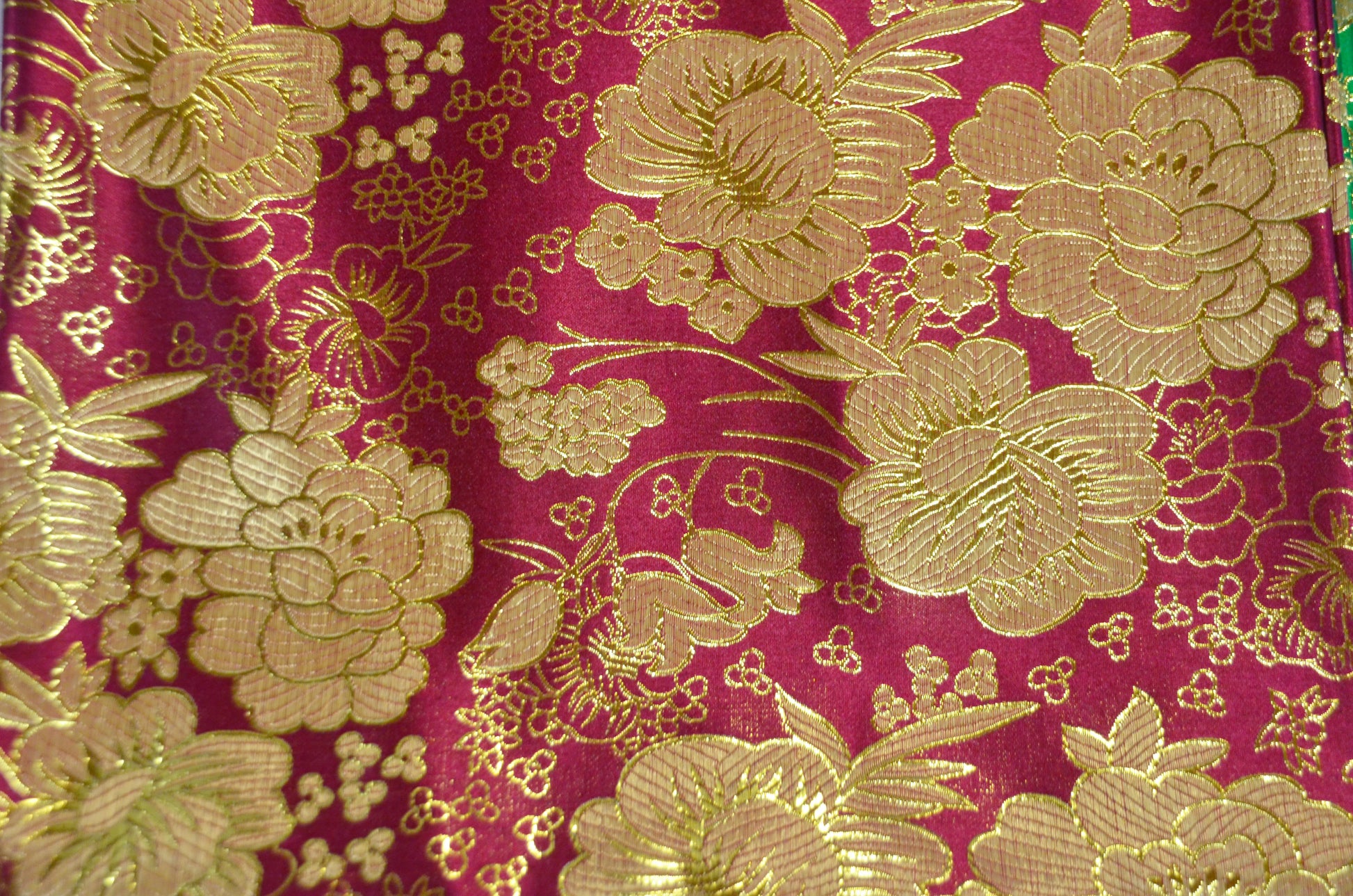 Burgundy Metallic Brocade
