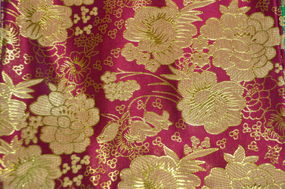 Burgundy Metallic Brocade