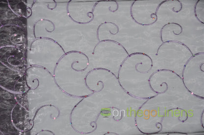 Organza Embroidery Dark Lilac