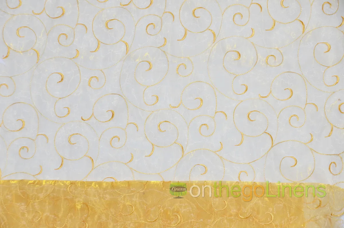 Sungold Swirl Organza