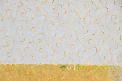 Sungold Swirl Organza