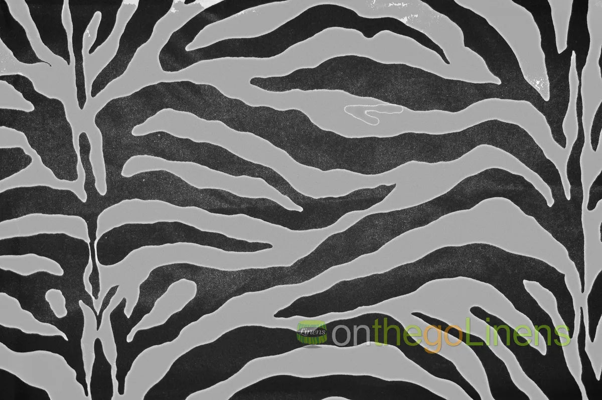 Zebra Print Charmeuse Satin Fabric | Silky Satin Zebra Print Fabric | 100% Polyester |