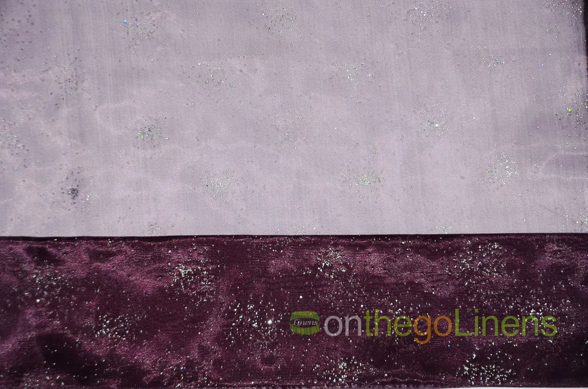 Plum Sparkle Organza