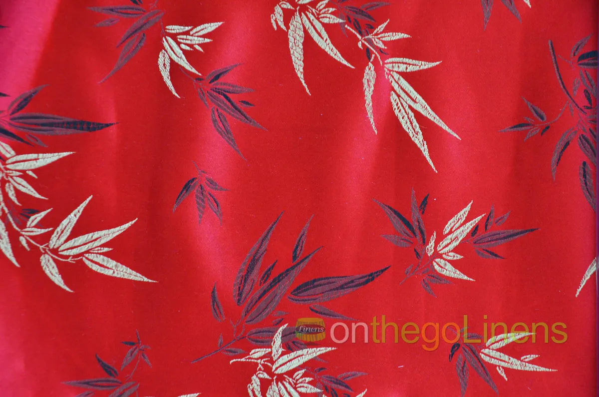 45" Chinese Brocade Bamboo Fabric by the Yard | Chinese Bamboo Design | Multiple Colors |