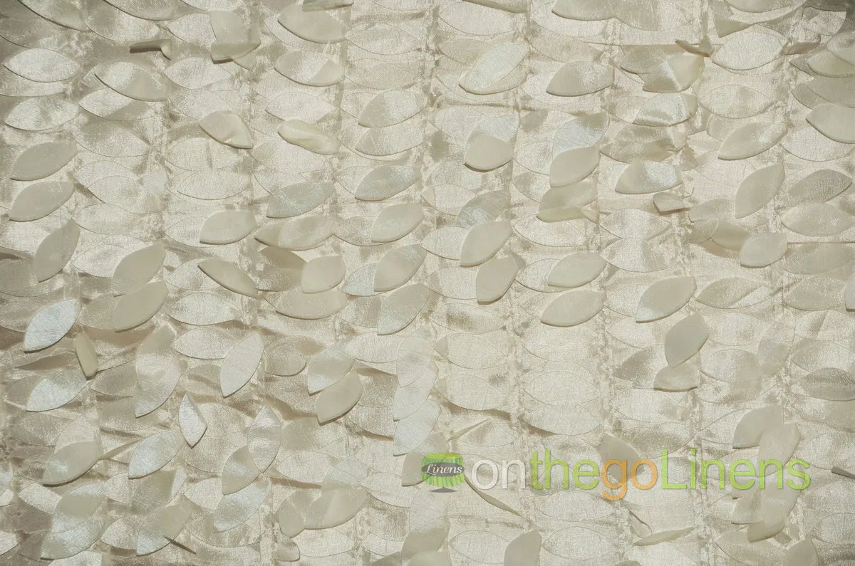 Ivory Leaf Taffeta