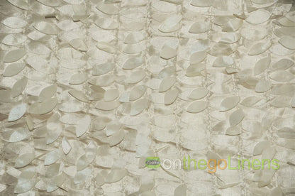 Ivory Leaf Taffeta