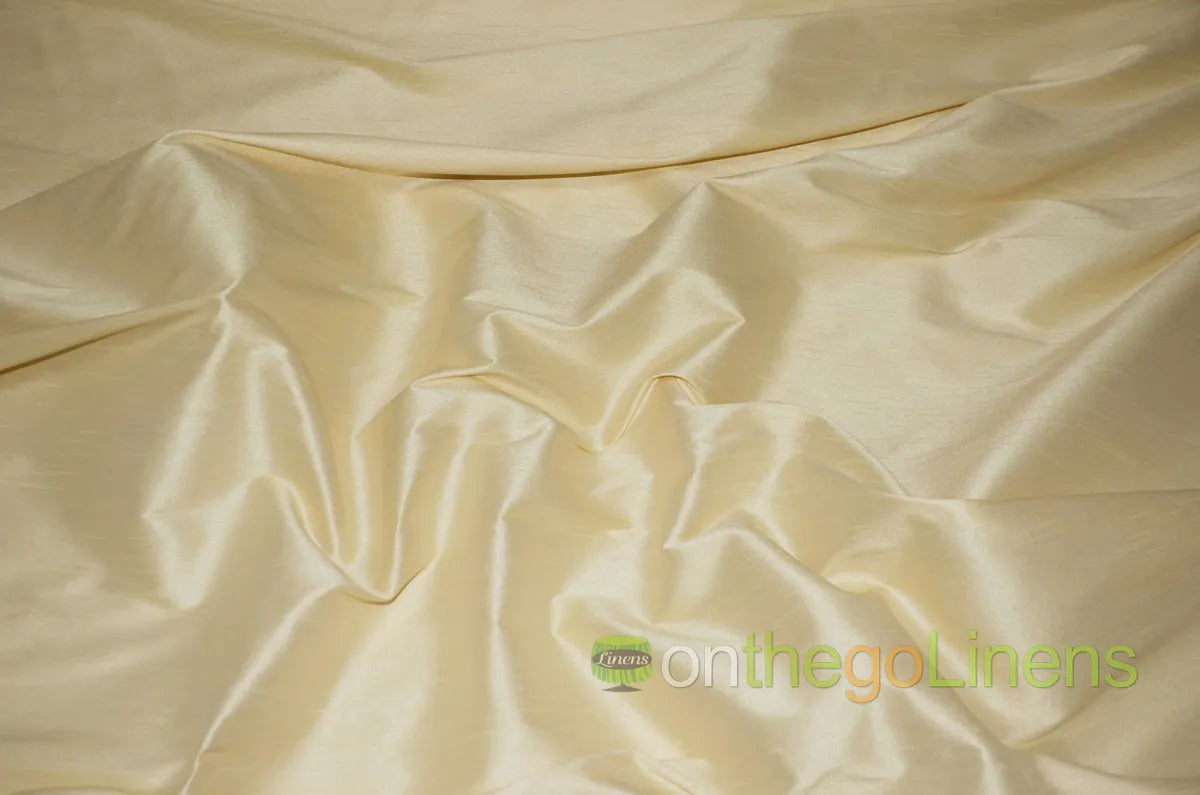 Faux Dupioni Silk Fabric | Imitation Dupioni Silk Fabric by the Yard | 54" Wide | 100% Polyester |
