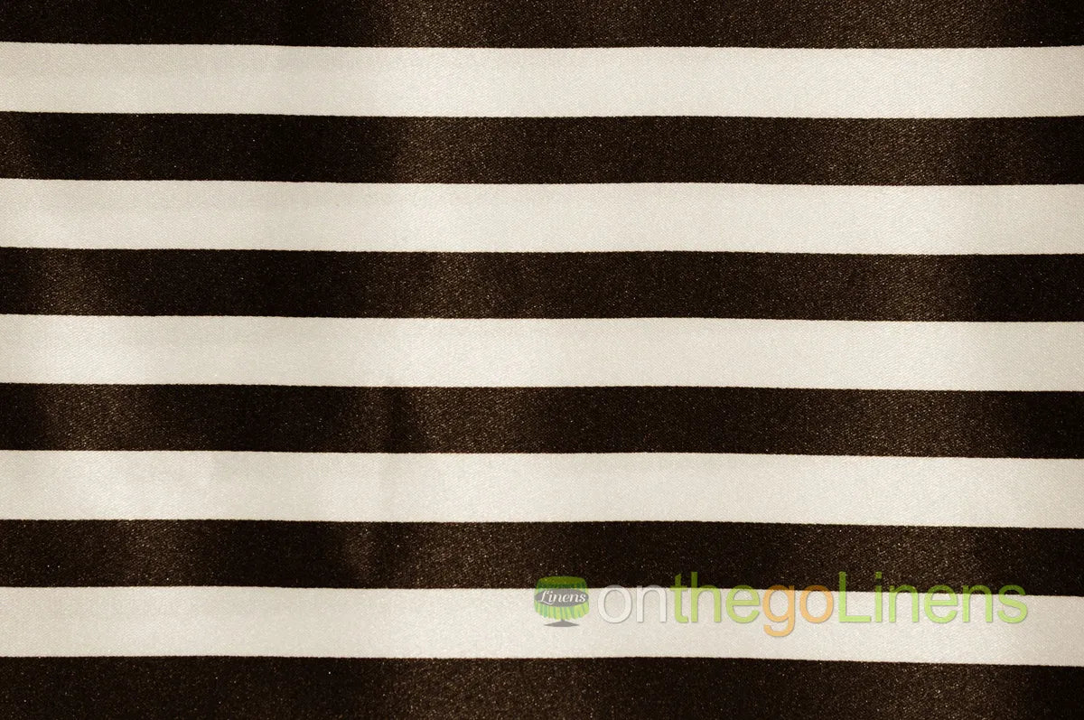 1 Inch Stripe Lamour Ivory Black