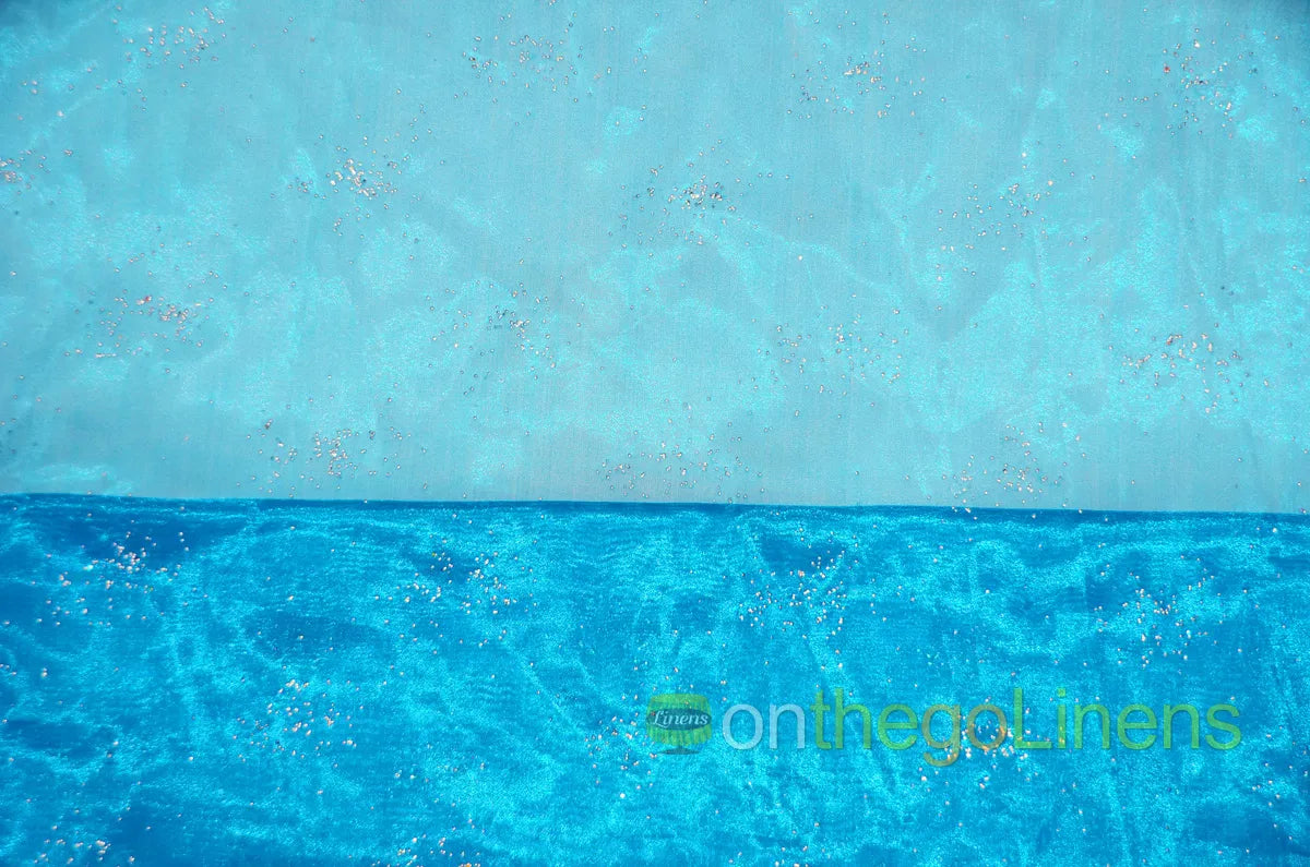 Turquoise Sparkle Organza