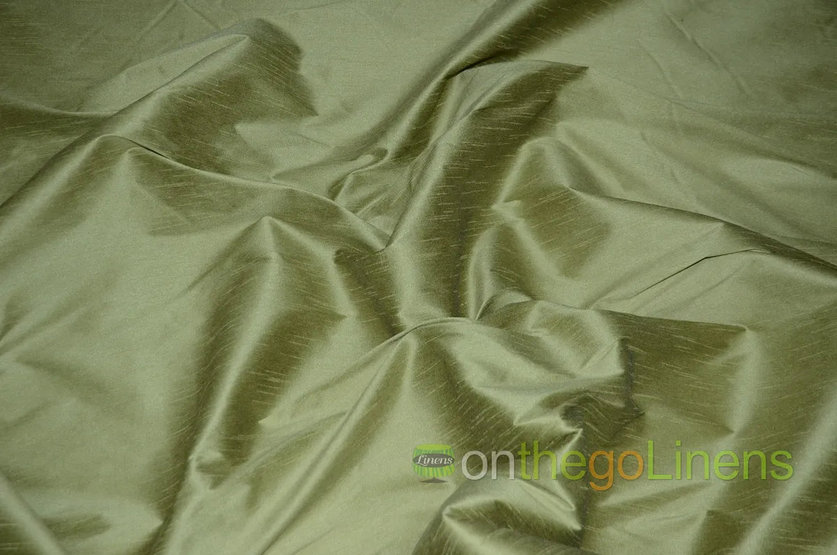 Faux Dupioni Silk Fabric | Imitation Dupioni Silk Fabric by the Yard | 54" Wide | 100% Polyester |