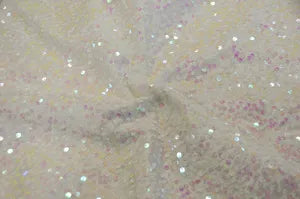 White Mermaid Taffeta Sequins