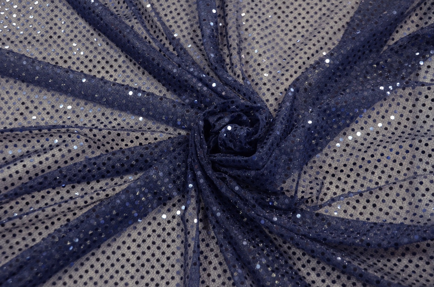 Navy Blue Confetti Dot Sequins