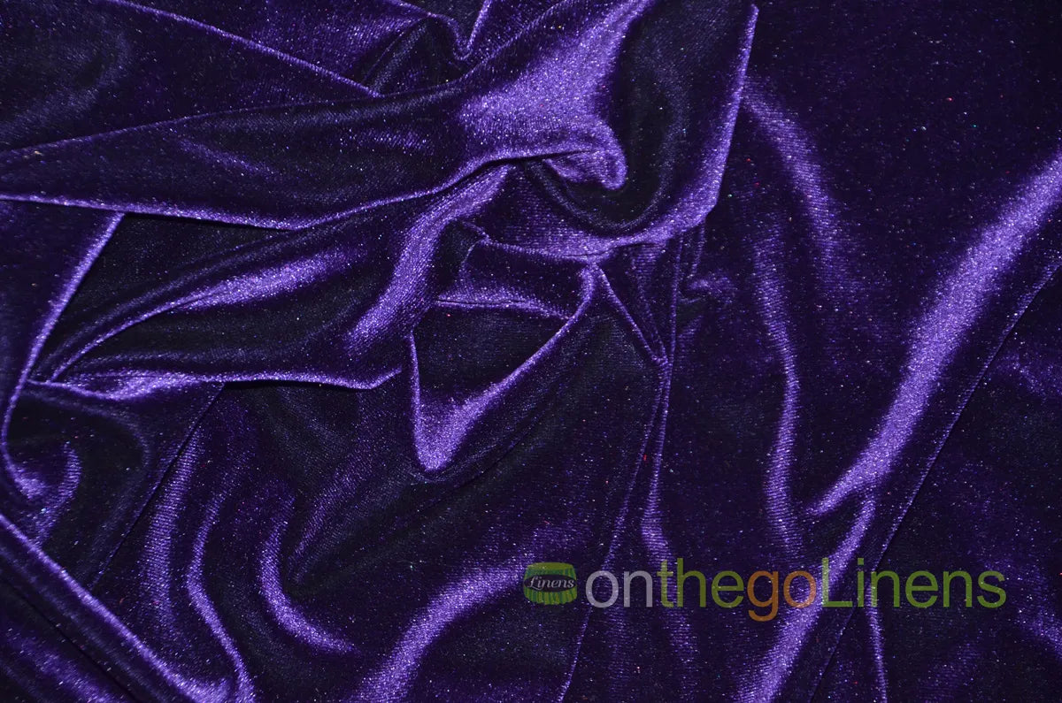 Dark Purple Stretch Velvet