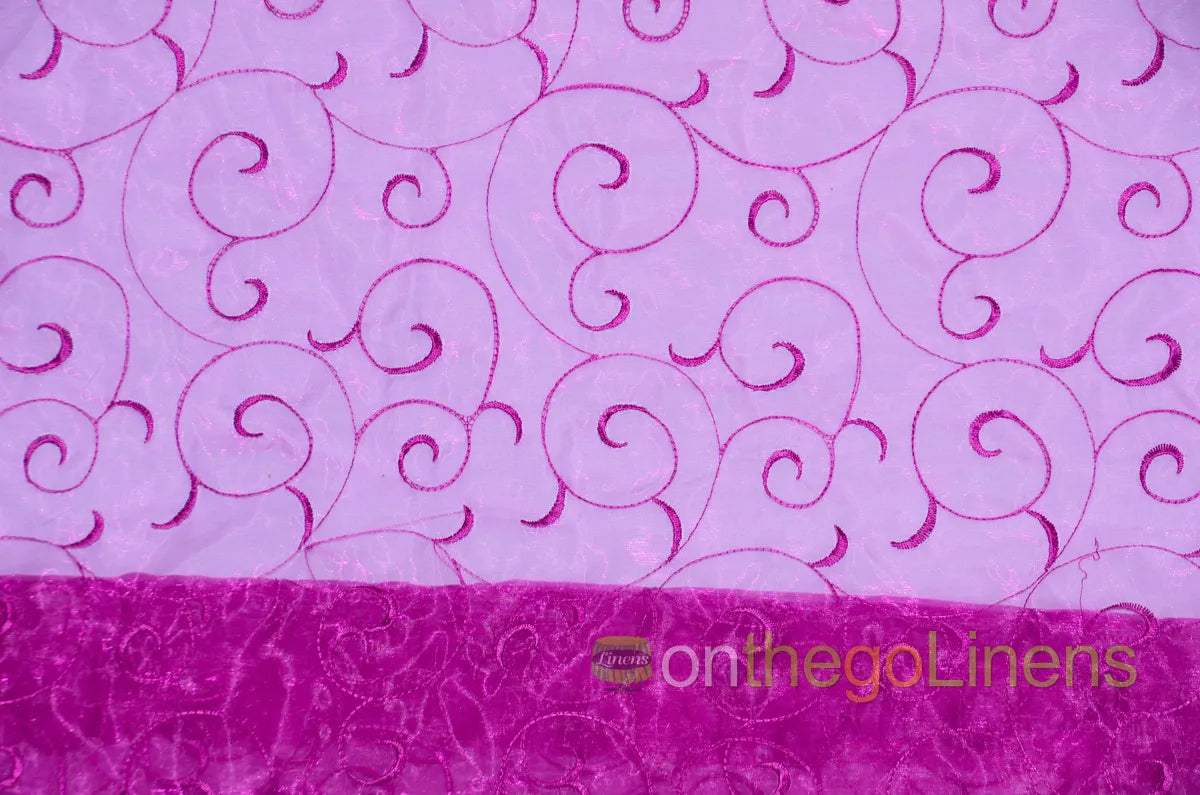 Magenta Swirl Organza