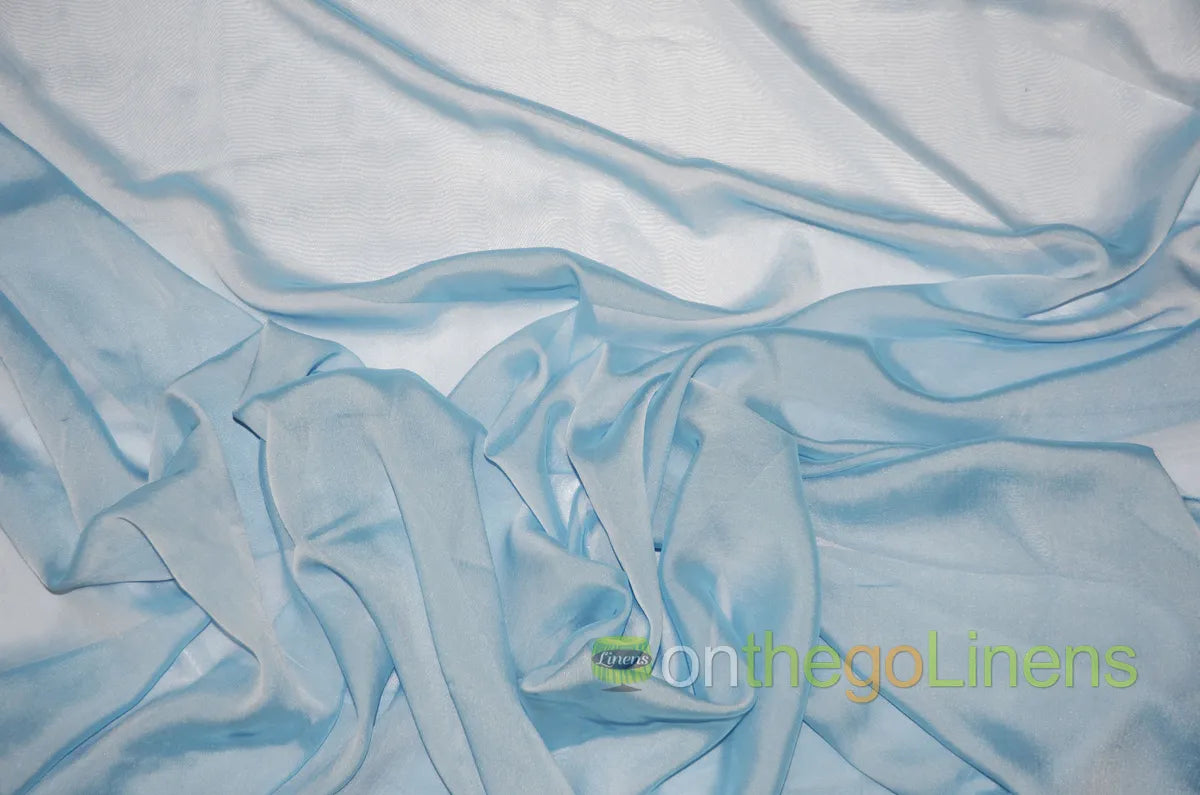 Baby Blue Two Tone Chiffon