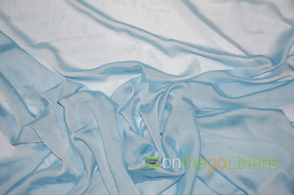 Baby Blue Two Tone Chiffon