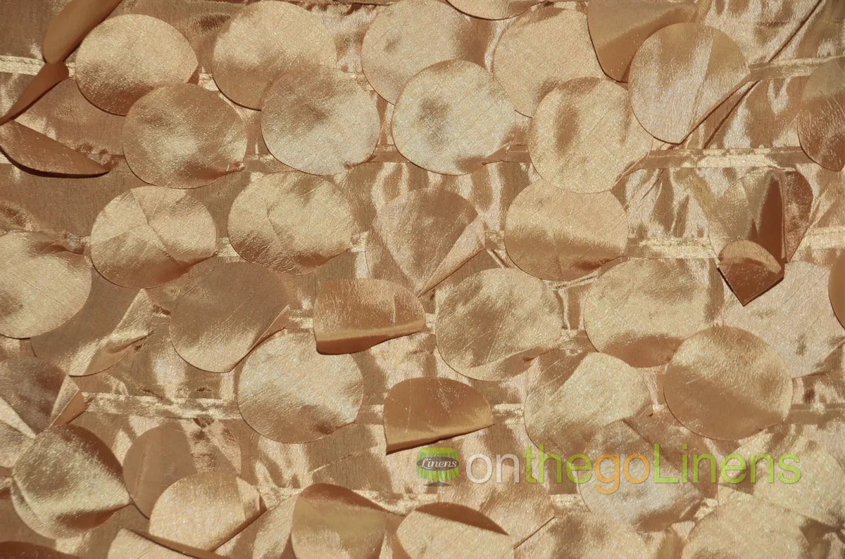 Petal Taffeta Fabric Table Linens | Round Hanging Petal Taffeta Tablecloths |