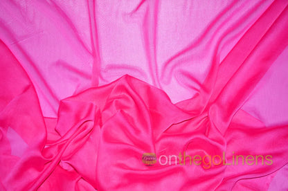 Neon Pink Two Tone Chiffon