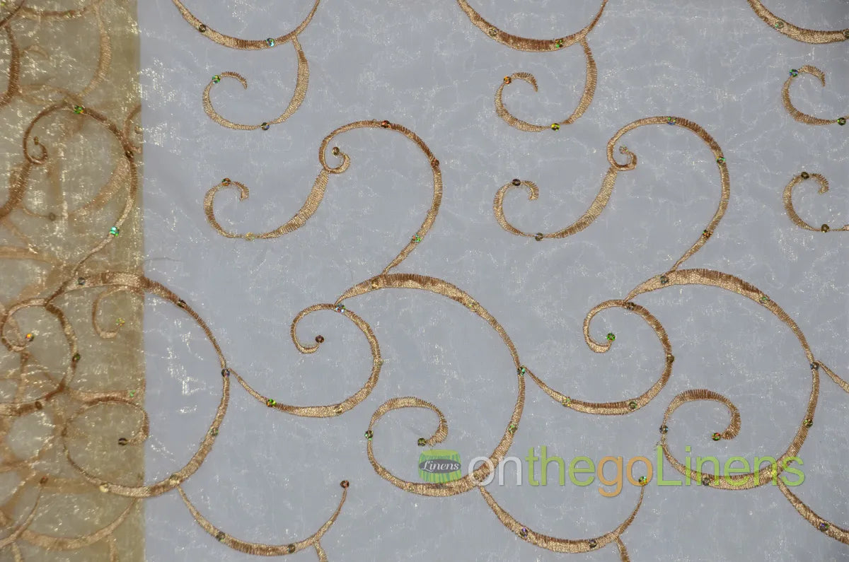 Organza Embroidery Gold